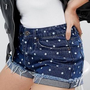 🎀3/$15! Liquor N Poker Polka Dot Denim Shorts